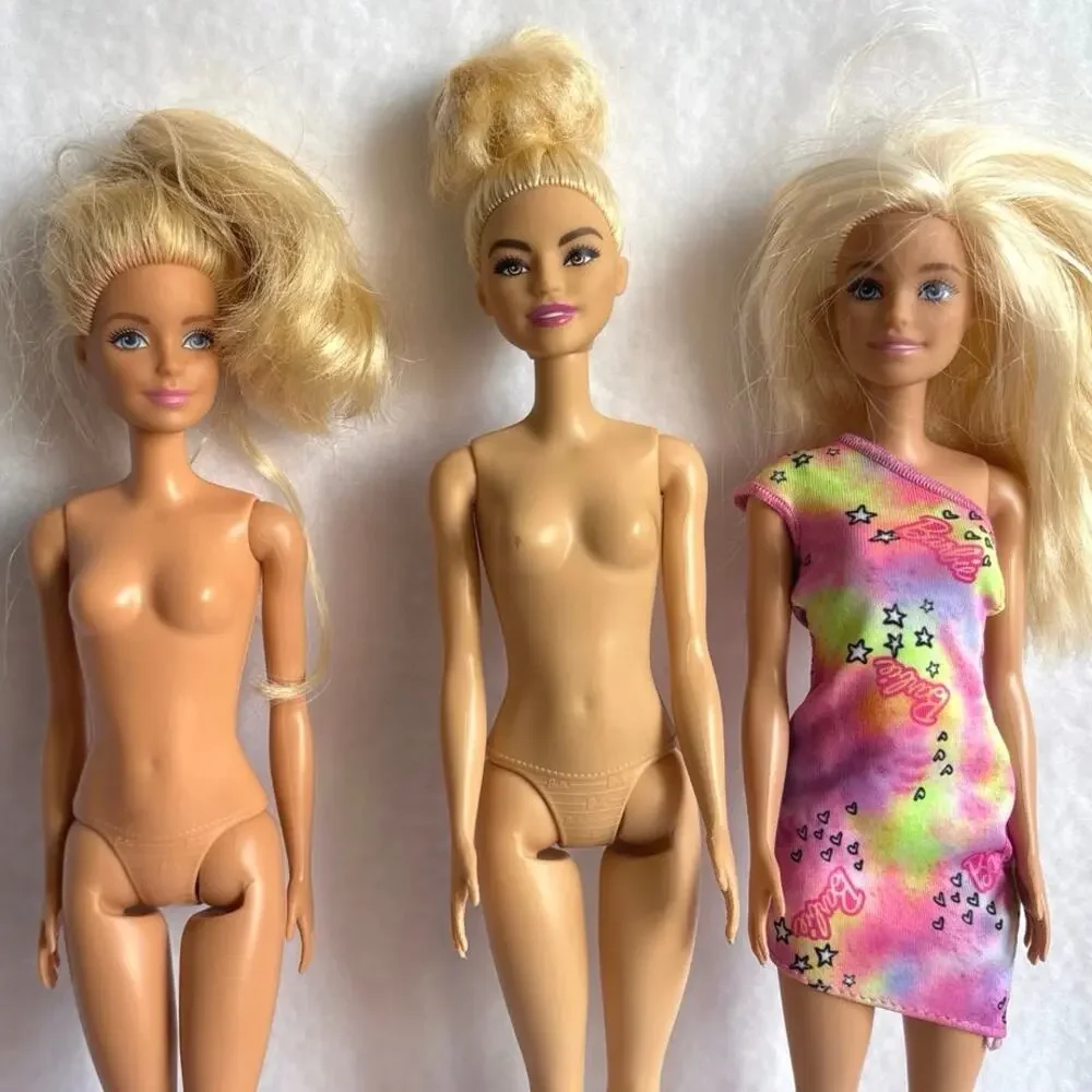 Barbie Doll Lot (8) All from 2015 Nude  Mixed Lot of Hair and Eye Color
